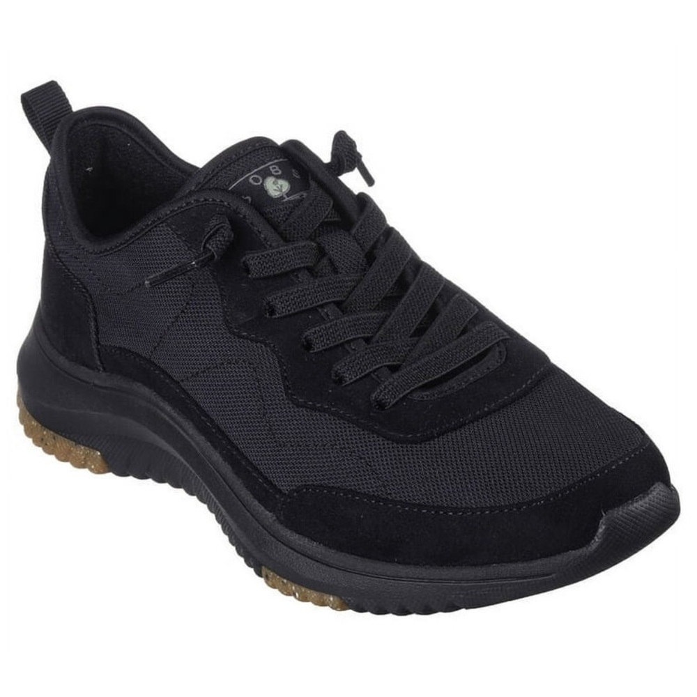 NEW Skechers Women's BOBS Slip On Faux Lace Sneaker Black Size 6